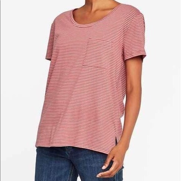 pink striped old navy tee - Picture 2 of 6